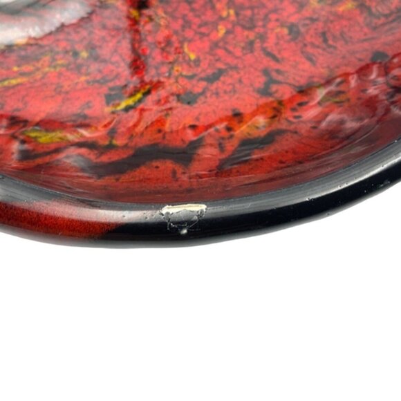 The Original California Pottery Vintage Divided Serving Tray With Brass Handle - Picture 10 of 13